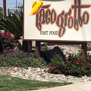 a sign for a fast food restaurant