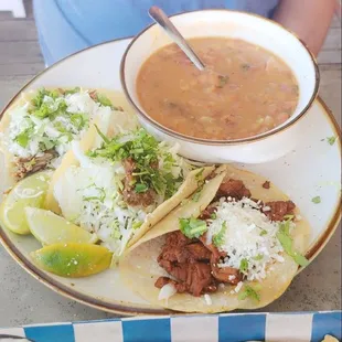 Absolutely best tacos and beans I've had in a very long time!!!