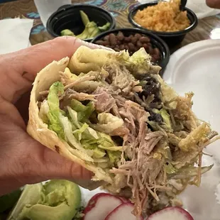 Burrito Fiesta $11.25 with one side