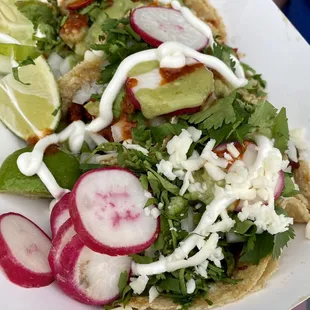 Pastor Taco Chorizo taco Pescado taco