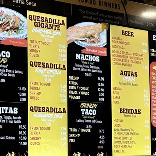 the menu