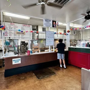 the interior of a taco house