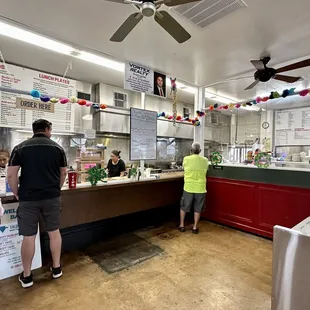 customers at the counter