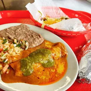 Mole Enchilada Plate