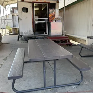 sushi and sashimi, outside