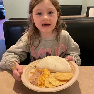 Soft taco Kid&apos;s meal!