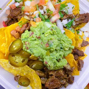 Fajita/steak nachos