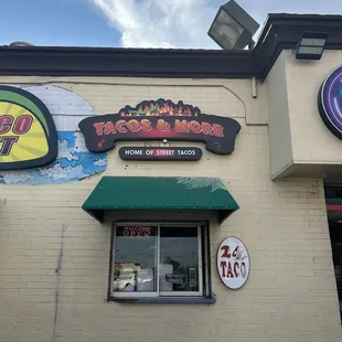 the front of the restaurant