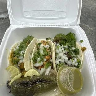 3 Any Style Street Tacos(Chicken, Spicy Chicken, and Steak)