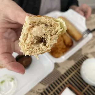 Inside of chicken flautas