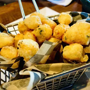 Cheese curds.. Crunchy, cheesy, garlicy goodness!