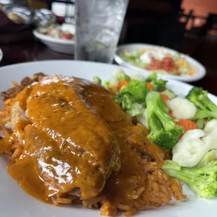 a plate of food on a table