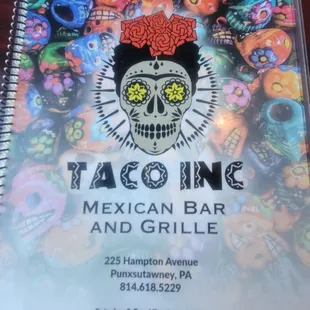 mexican bar menu