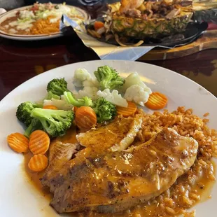 a plate of food on a table