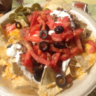 Deluxe nachos on corn