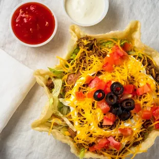 a plate of food with a fork and knife