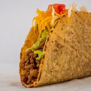 a closeup of a taco
