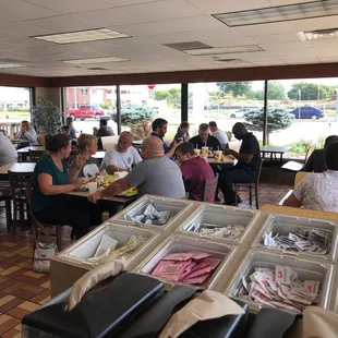 interior, sushi and sashimi