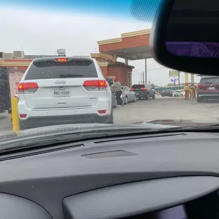 Drive through always a line because it&apos;s good food.