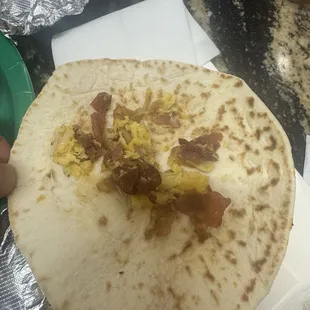 Bean bacon &amp; cheese $3.00