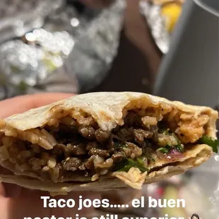 Asada burrito, w no beans and bearly any rice...
