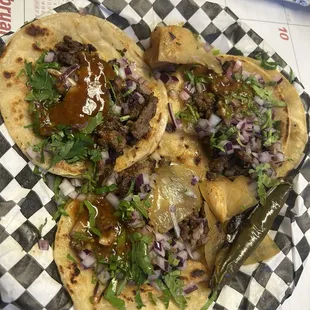 Asada Tacos, so good.