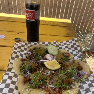 Tacos pastor and asada