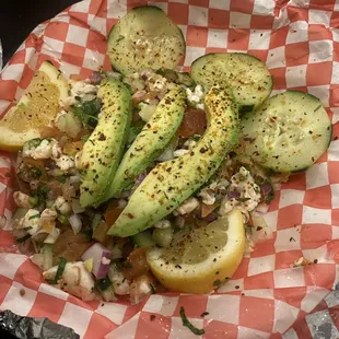 Shrimp Ceviche Tostada