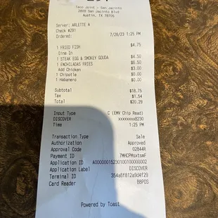 Receipt