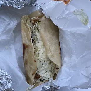 Fried fish taco