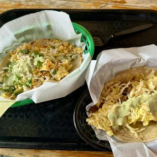 breakfast tacos. always scrumptious &amp; one of the better deals in town.