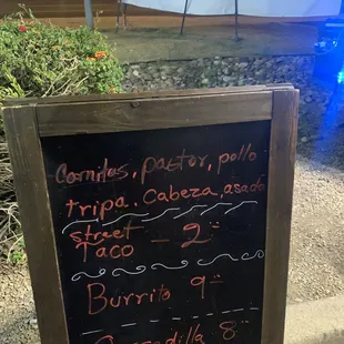 each taco is $2, freshly made