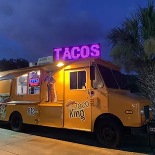 Taco King truck in the Mayo Food Mart parking lot next to McDonalds.  Closed Mondays the sign says.