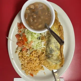 Chille Relleno without ranchero sauce