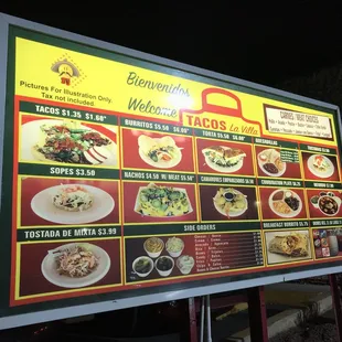 The only La Villa that has a great drive thru menu (lit up properly)