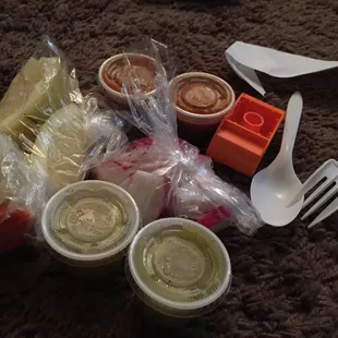 Excuse the Lego... They hooked it up with salsa and whatever else that is