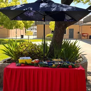 Our salsa bar for one of the schools in Yucaipa.