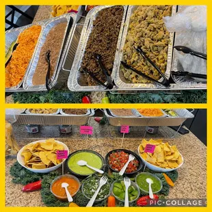 Event for 15 guests with a little bit of everything for the taco bar.