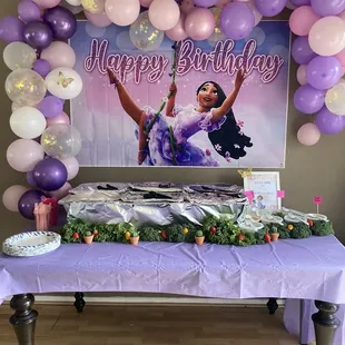 Carne Asada, pollo, rice, beans, guacamole, cilantro/onion, + a variety of salsas for our Encanto/Isabella birthday party