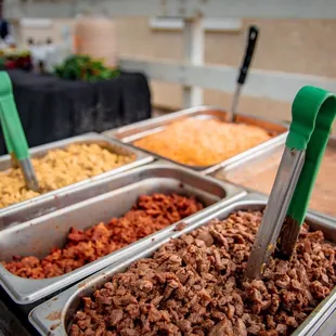 Asada,Al Pastor and chicken.