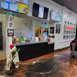 the inside of a restaurant