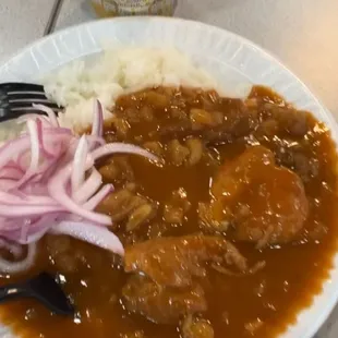 Carapulca con arroz