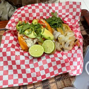 a plate of food on a table
