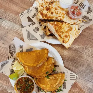 Quesabirria (3) (GF) &amp; Quesadilla