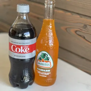Diet Coke and Mandarin Jarritos