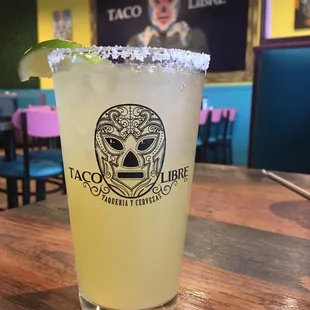 House margaritas on the rocks. Excellent