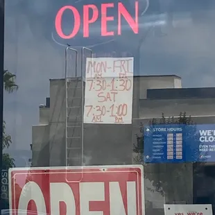 Updated hours.