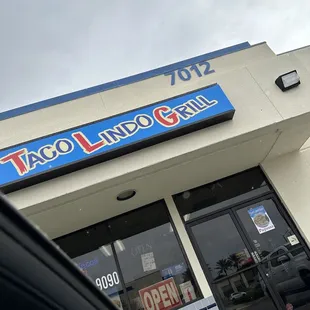 the front of the restaurant