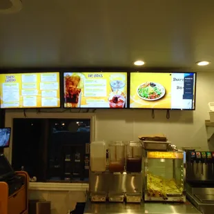 Menu board.