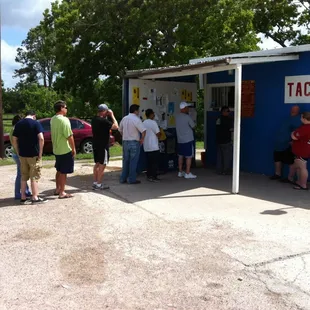 Taco loco line on a Saturday morning!